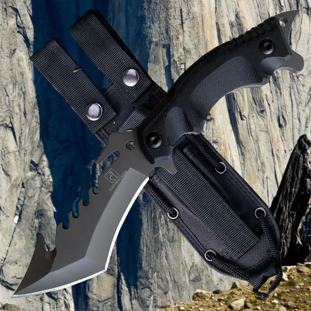 2019 Fixed Blade Tactical Knives with Sheath Tanto Blade Outdoor Survival Knife Tactical Knife