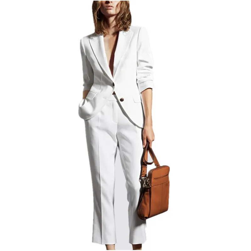 white formal pant suits