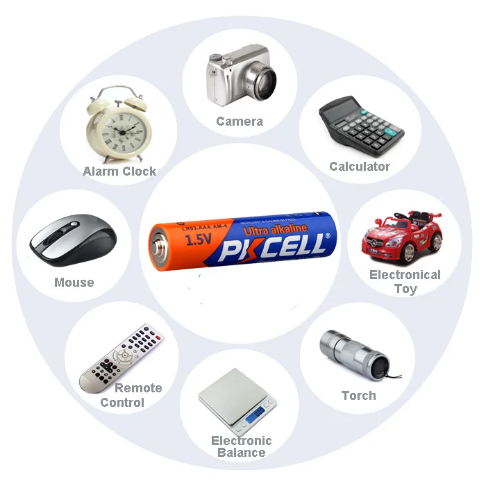 16 шт./4 блистерные батареи PKCELL 1,5 в AAA LR03 щелочные батареи E92 AM4 MN2400 3A сухая батарея для зубных щеток с дистанционным управлением