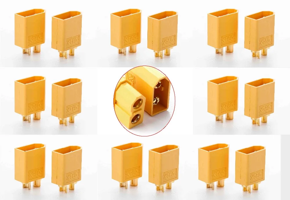 

20pcs/lot High Quality XT60 XT-60 XT 60 Plug Male Female Bullet Connectors Plugs For RC Lipo Battery Wholesale