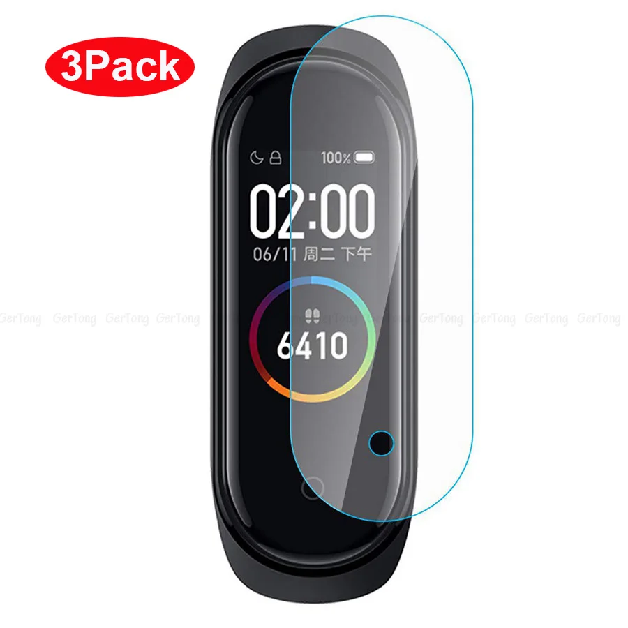 3 шт./партия для Xiaomi Mi Band 4 защитная пленка для экрана для Xiaomi Mi band 3 2 band4 пленка не закаленное стекло аксессуары