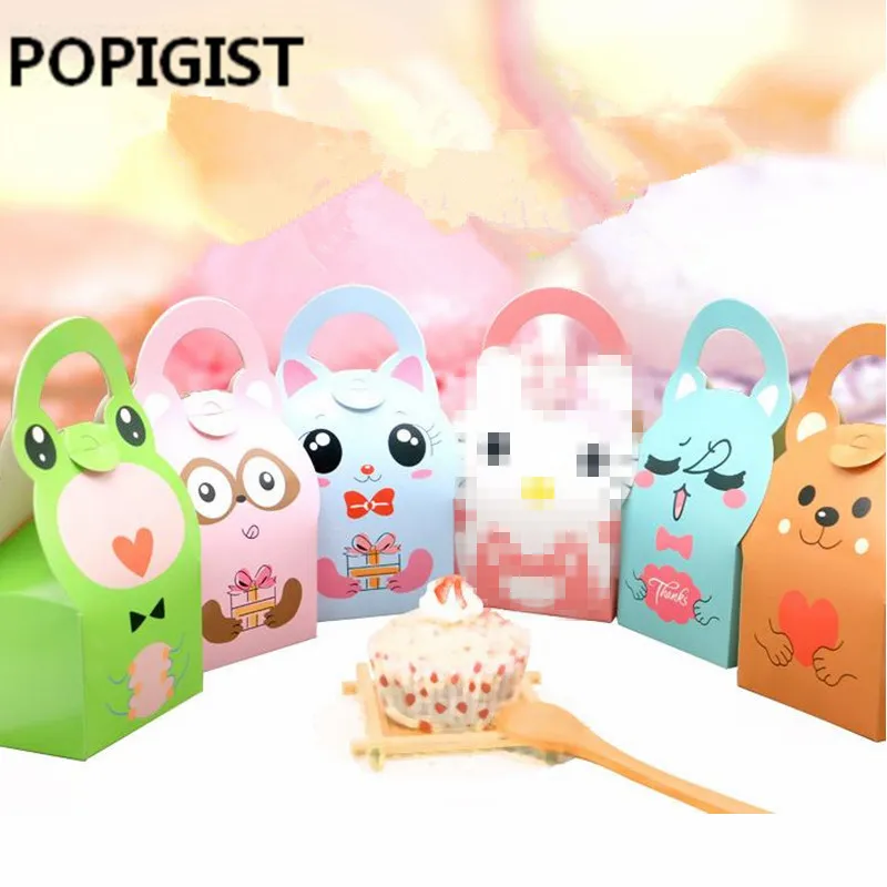 Animali Del Bambino Doccia Favori Della Ragazza Del Ragazzo Bambini Festa Di Compleanno Scatole E Confezioni Per Dolci Animale Contenitore Di Regalo E