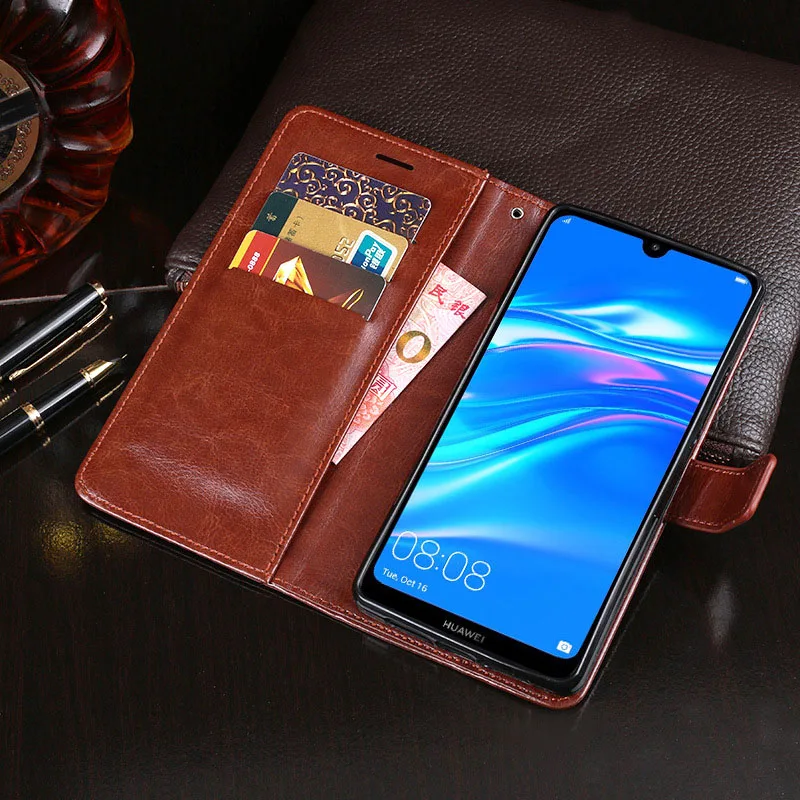 

Business Case Huawei Y7 2019 Case PU Leather Flip Cover For Huawei Y7 Pro 2019 Anti-knock Case Phone Cover