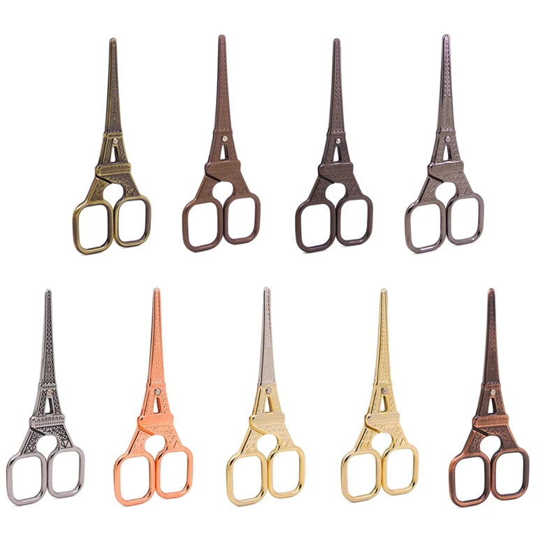 

Retro 1Pcs Stainless Steel Vintage Eiffel Tower Scissors Cross Stitch Tailor Scissor Shears Handicraft DIY Sewing Cutting Tool