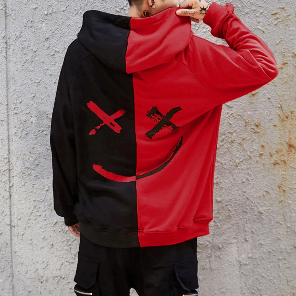 Unisex Teen/'s Smiling Face Fashion Print Hoodie Sweatshirt Jacket Pullover 9