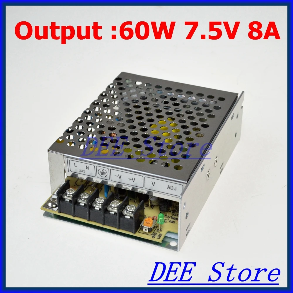 

M-60-7.5 Led driver 60W 7.5V 8A Single Output Adjustable Switching power supply for LED Strip light AC-DC Converter