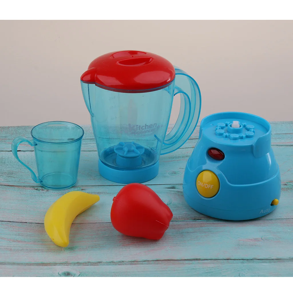 Battery Powered Pretend Play Toys Home Appliances Furniture Kids Kitchen Role Playing Game -Juicer