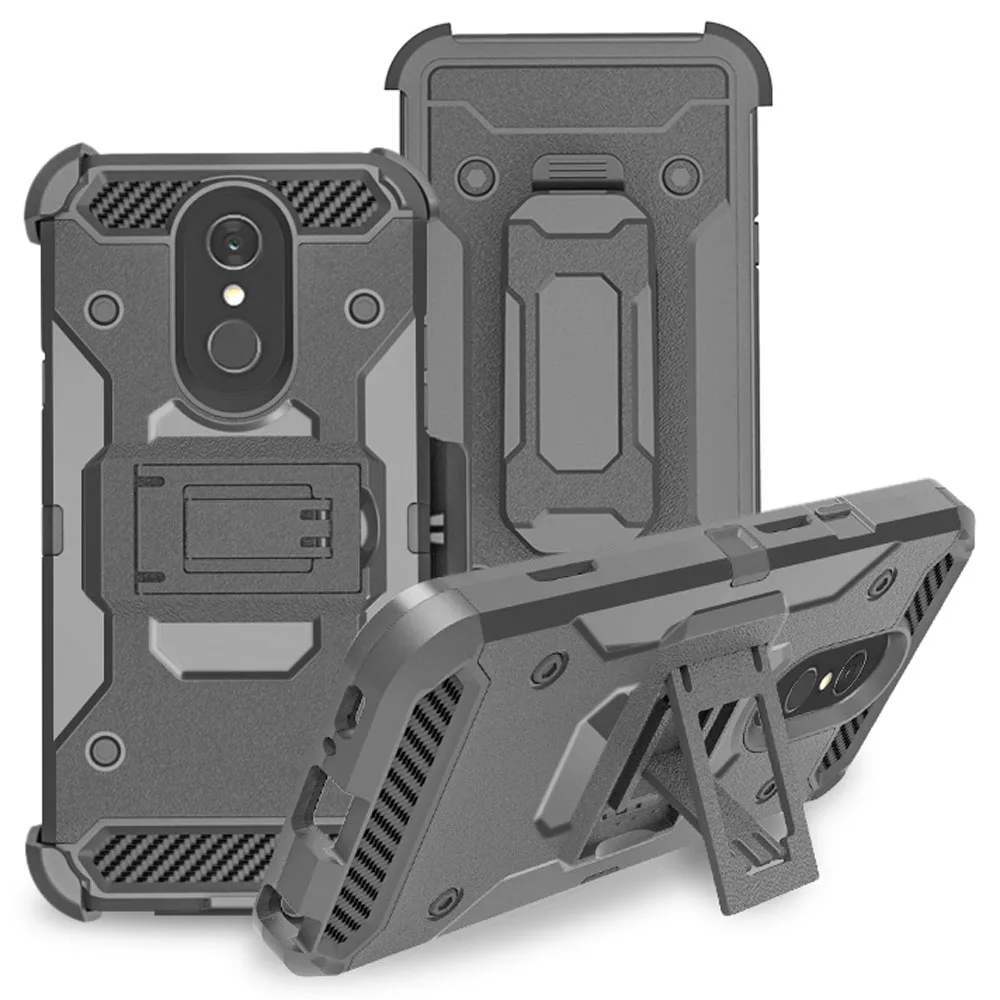

Heavy Duty Hybrid Armor Tough Case For LG Q7 With Swivel Belt Clip Holster Shockproof Back Cover For LG Q7 / Q7+ Plus / Q7 Alpha