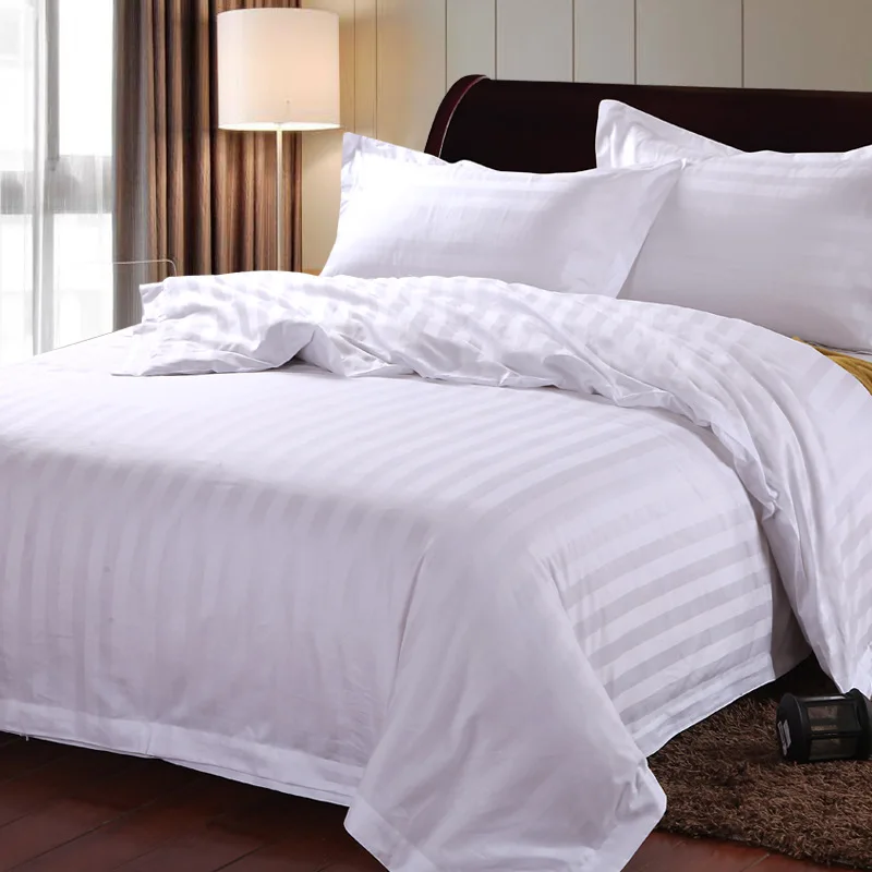 100 Percent Cotton Duvet Cover Set For Hotel Hidden Belt Closure