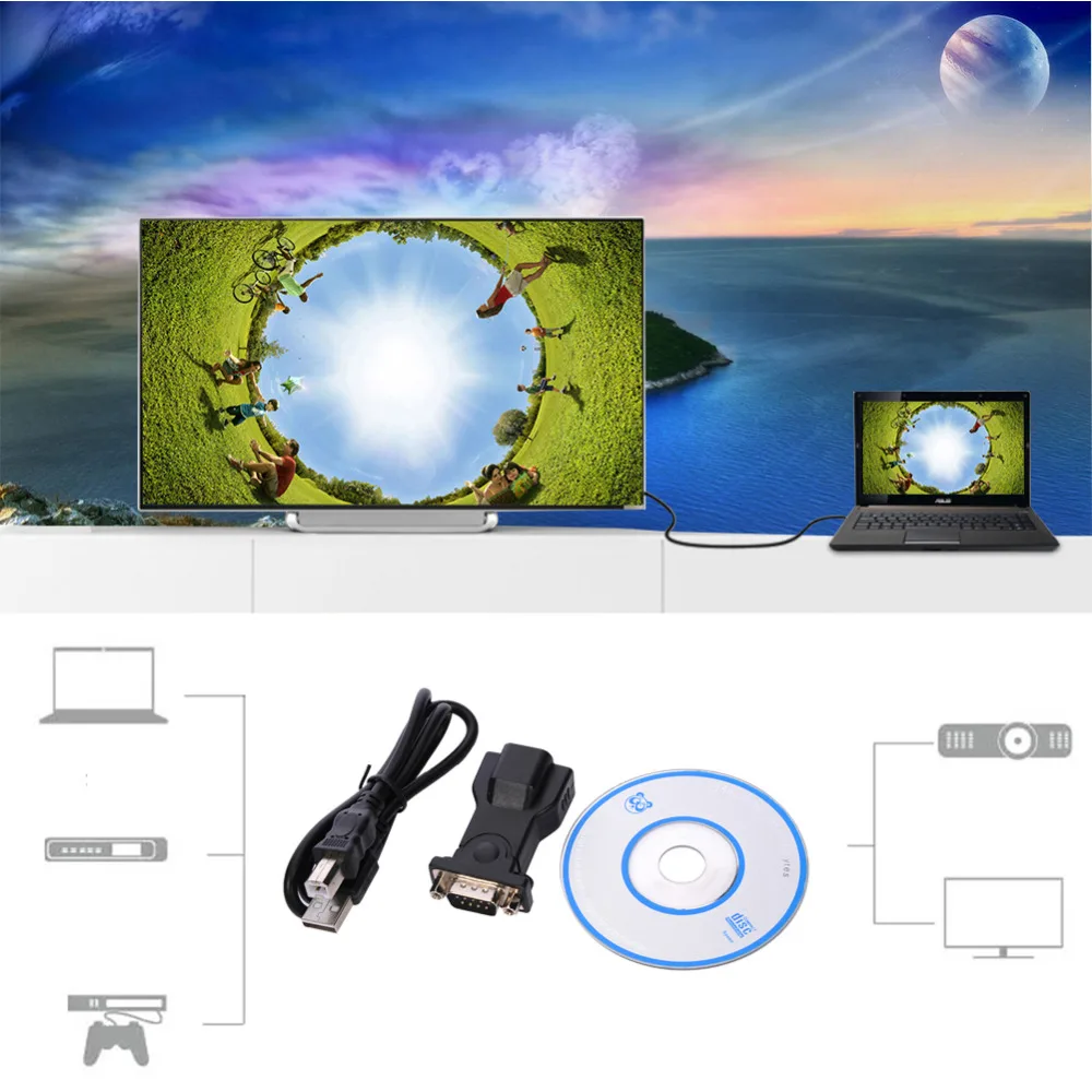 

MICRO hdmi to HDMI Female USB to Serial USB to RS232 USB to DB 9 Adapter Serial Port Line 24K gold-plated HDMI interface