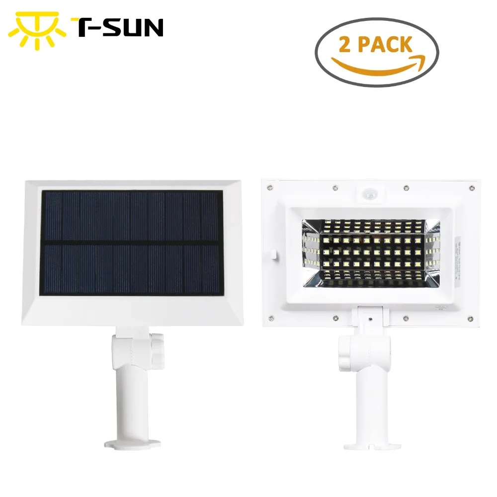 

2 PACK 30 LED PIR Motion Sensor Solar Lights Waterproof Powered Security Lamp for Outdoor Garden Fence Garage
