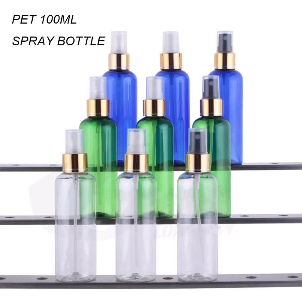 20pcs 100ml Empty Plastic PET Foil Nozzle Lotion Perfume Bottle