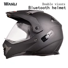 Bluetooth casco WANLi Pioneer мотоциклетный шлем с солнцезащитным щитом atv dirtbike крест шлем для мотокросса двойной объектив внедорожные гонки