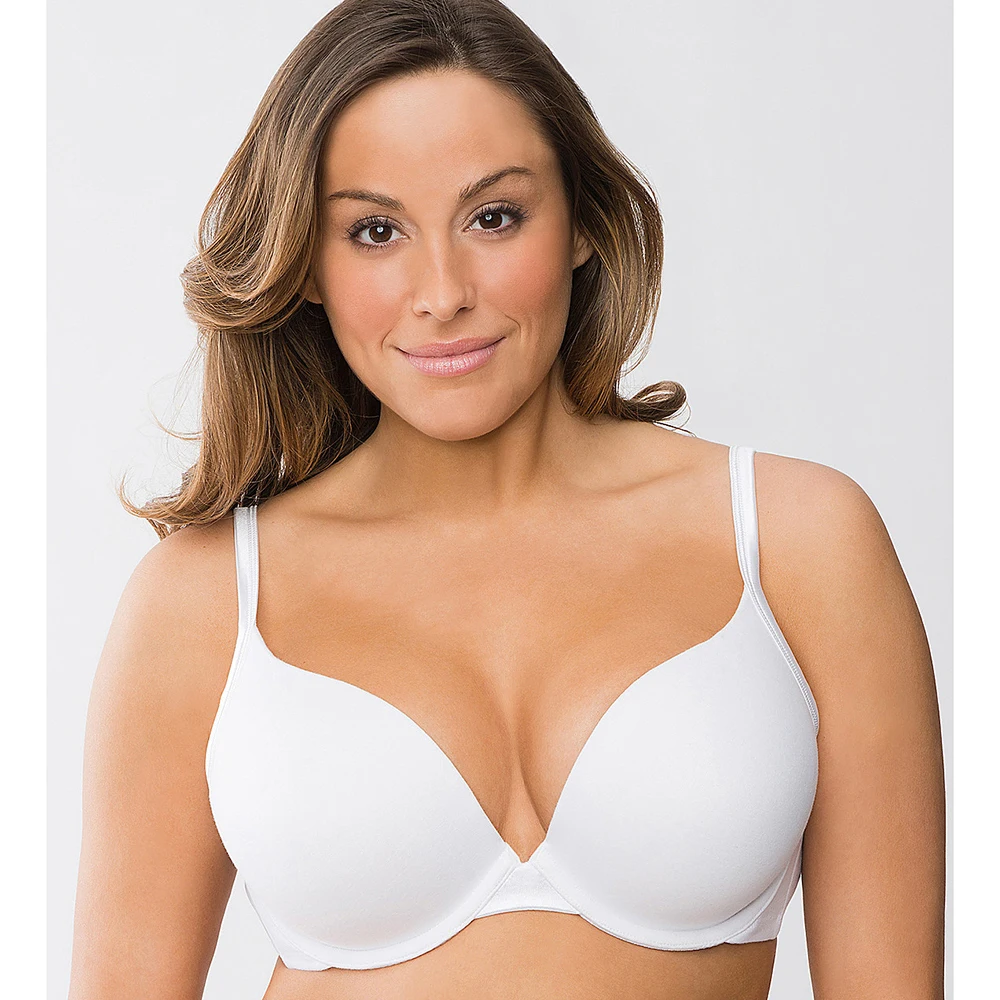 Cacique Women's Large Size Bra Stretch Cotton Boost Plunge Bralette