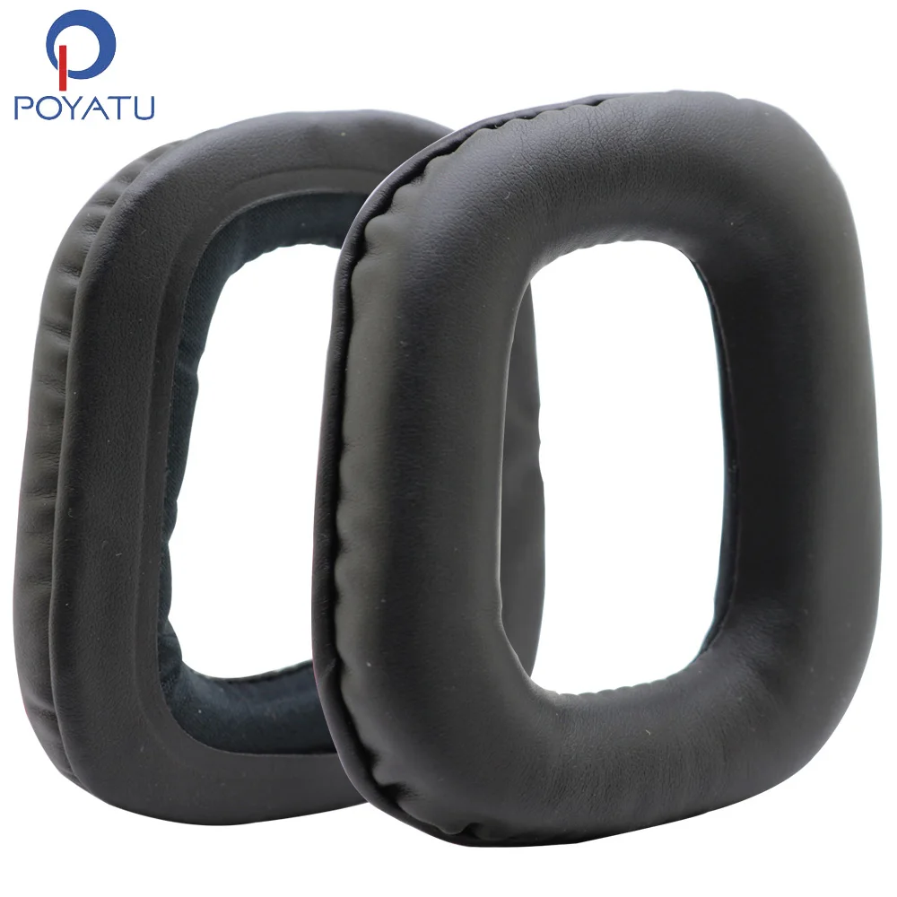 

Poyatu Black Earpads For Logitech G35 G930 G430 F450 Headphone Replacement Ear Pad Ear Cushion Ear Cups Ear Cover Repair Parts
