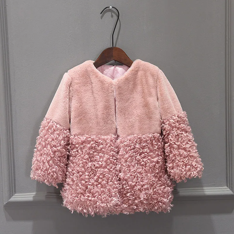 

2018 Newest fashion Kids Baby Girls Autumn Winter Faux Fur Coat Jacket Thick Warm Outwear Clothes trench coats for girls cute