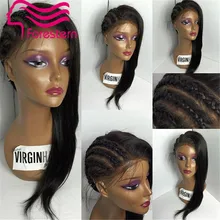 7A Short Full Lace Human Hair Wigs For Black Women Silky Straight Brazilian Full Lace Wig With Baby Hair Glueless Lace Front Wig