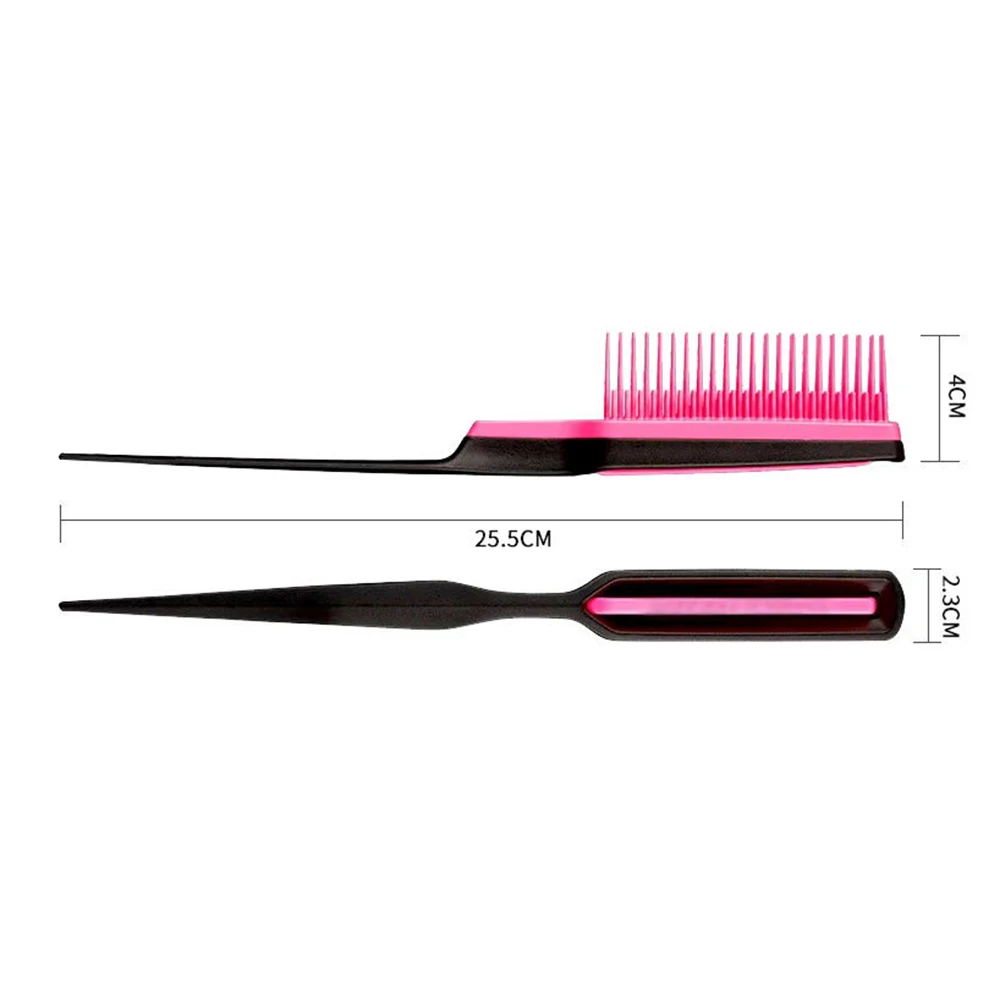 Пластиковая тонкая расческа для волос металлическая шпилька для парикмахерских волос косметические инструменты для стайлинга стиль крысиный хвост черный простой в использовании Модный Горячий