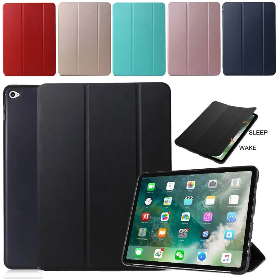 

Case for iPad Air 2 Air 1 Cover Slim PU Leather Flip Case Trifold Stand Tablet Smart Cover Auto Sleep Wake Up for iPad 5 6 Case