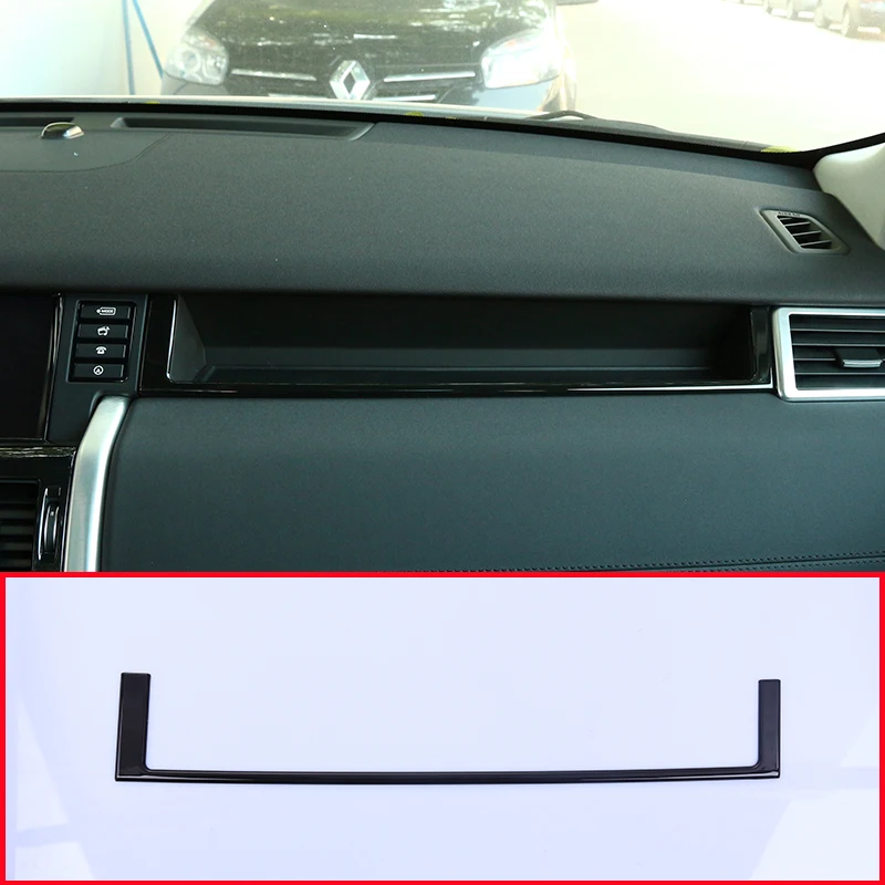 

Gloss Black ABS Car Inner Co-Pilot Decration Frame Trim Kit Accessory For Land Rover Discovery Sport 2015-18 for Left hand drive