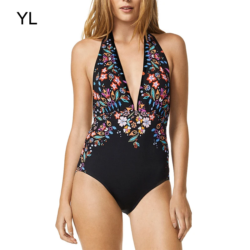 

New printed bikini women's swimsuit sexy swimwear one piece bathing suit women biquini 2018 tankini push up size beach set girls