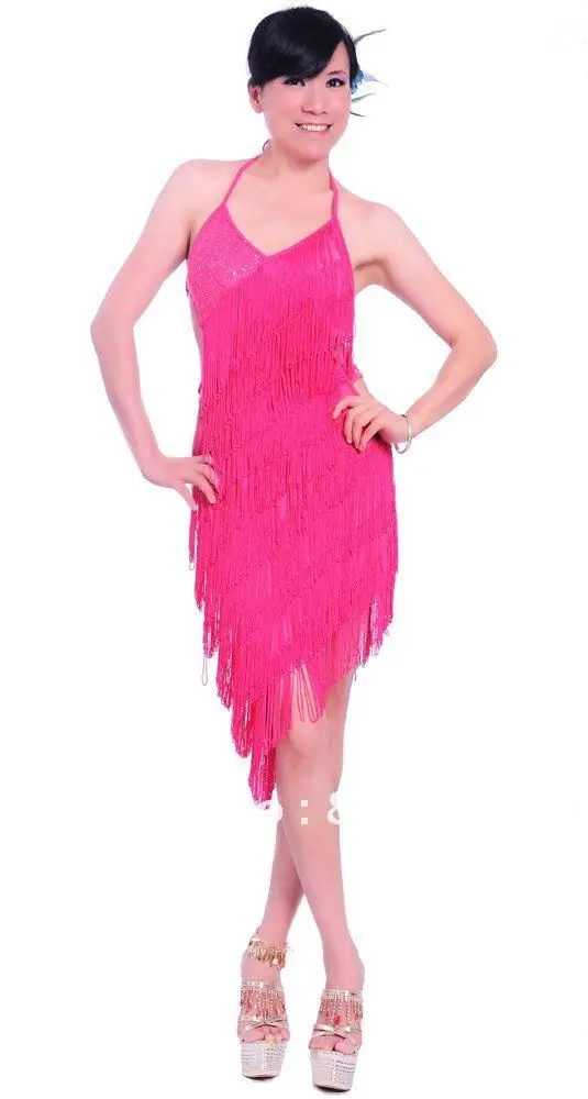 Новое Сексуальное Женское платье латина танго сальса, ча-ча, Бальные, фламенко платье для танцев юбка, 5 цветов