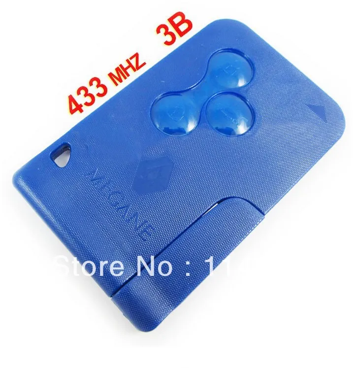 

Smart Key 433MHz 3 Buttons for Renault Megane (red,blue)