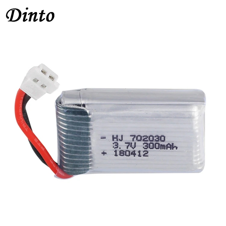 Dinto 1pc 3.7V 300mAh 702030 lithium polymer battery for MP3 MP4 Bluetooth Headset GPS Drone Battery For RC JJRC JJ-1000 | Электроника