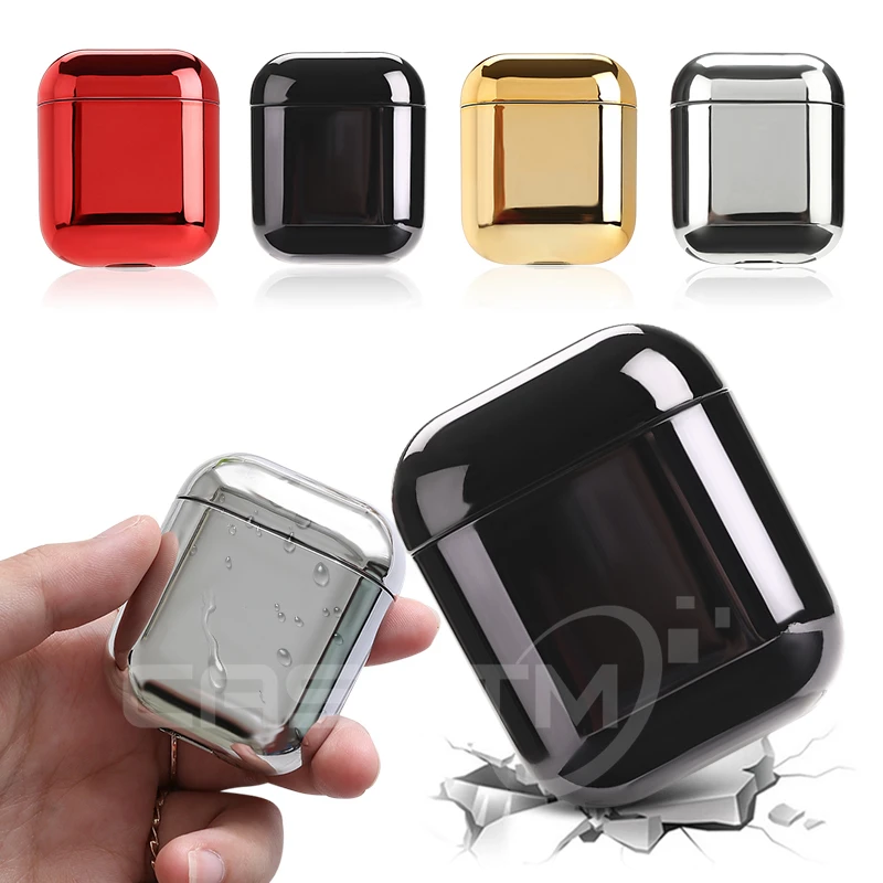 

Luxury Protective Cover For Airpods 2nd Anti-Fingerprint Charging Box Shockproof Case For Apple Air Pods Plating Earphone Cover