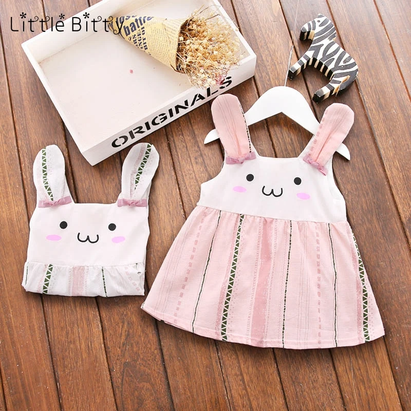 Детское платье Little Bitty летние детские платья с кроликом детская одежда для
