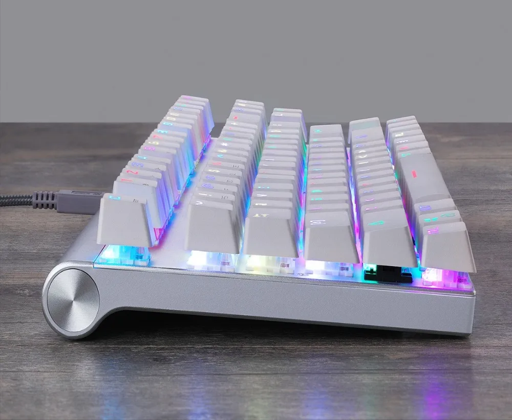 Оригинальная Проводная Механическая игровая клавиатура Motospeed CK101 RGB Light эргономичная 87 ключей против привидений синий/красный переключатель