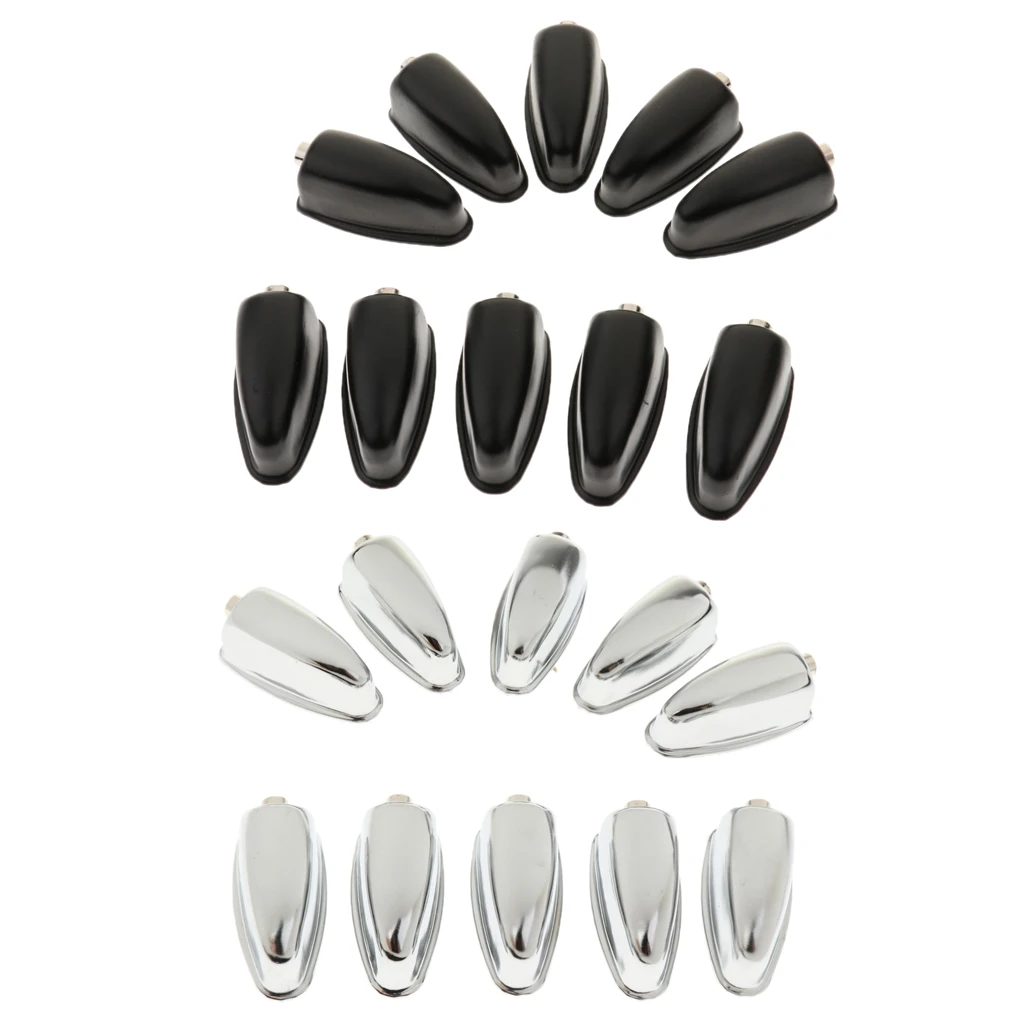 10 Pieces Finest Iron Bass Drum Claw Hooks Percussion Snare Drum Lugs Percussion  Instruments Accessory Silver/Black
