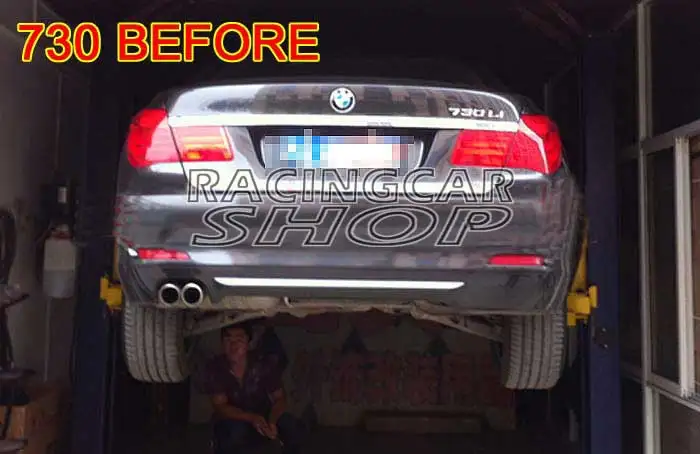 BMW F01 F02 730 740i 740Li 750i 750L Change To 760 High Quality QUAD EXHAUST REAR DIFFUSER 2010UP