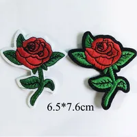 Set of Rose Flower Embroidered Patches – Iron-On Applique Fabric Stickers for Clothes, Hats, Bags, DIY Sewing & Repair Accessories - Image 2