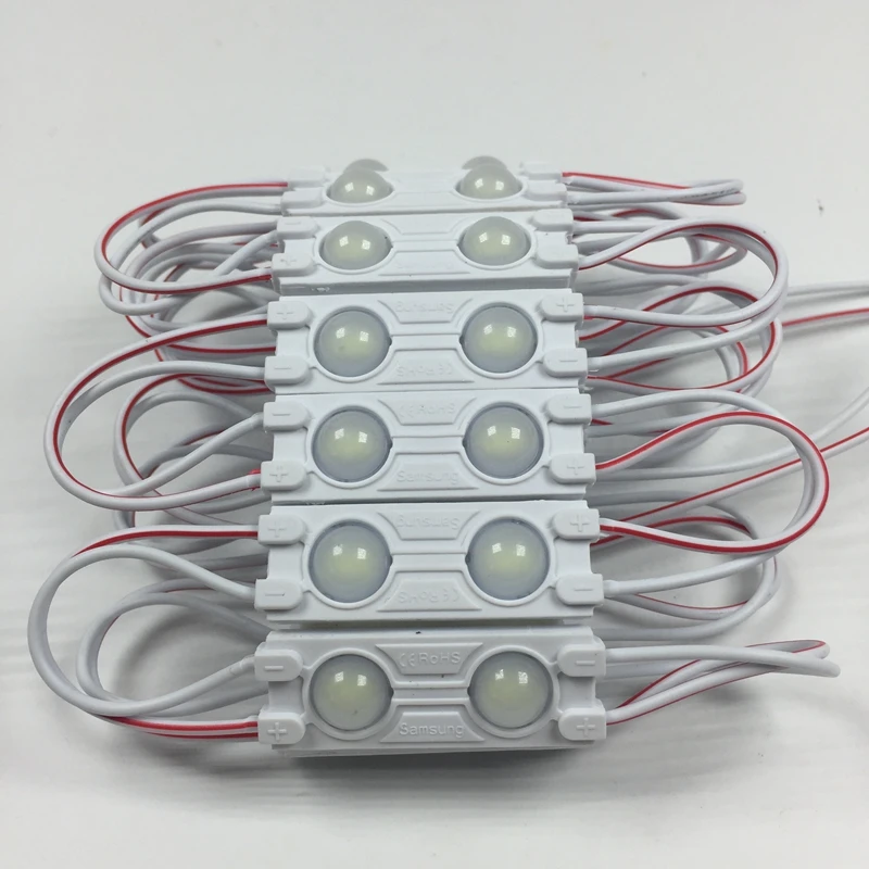 

SMD 5730 2 Leds 1.2W Injection LED Module Lens 160 Degree 12V Waterproof Advertising Light 20pcs/Lot