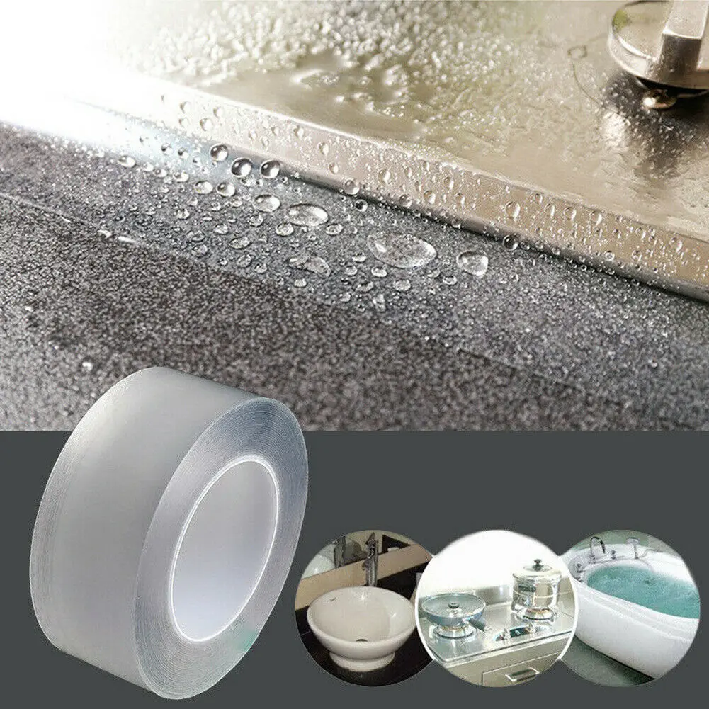 

Kitchen Sink Waterproof Tape Clear Acrylic Strong Self-Adhesive Mildewproof Bathroom Toilet Sealing Stripe Seamless Tape