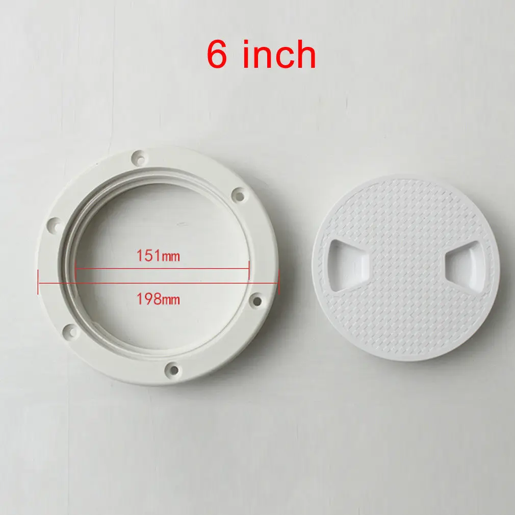 

1pc 6 ABS Plastic Boat Speedboat Anti-slip Panel Round Access Hatch Cover NEW