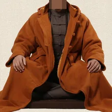 Унисекс зимние Утепленные хлопковые медитация плащ накидка дзен халат буддийские монахи костюмы боевых искусств униформы