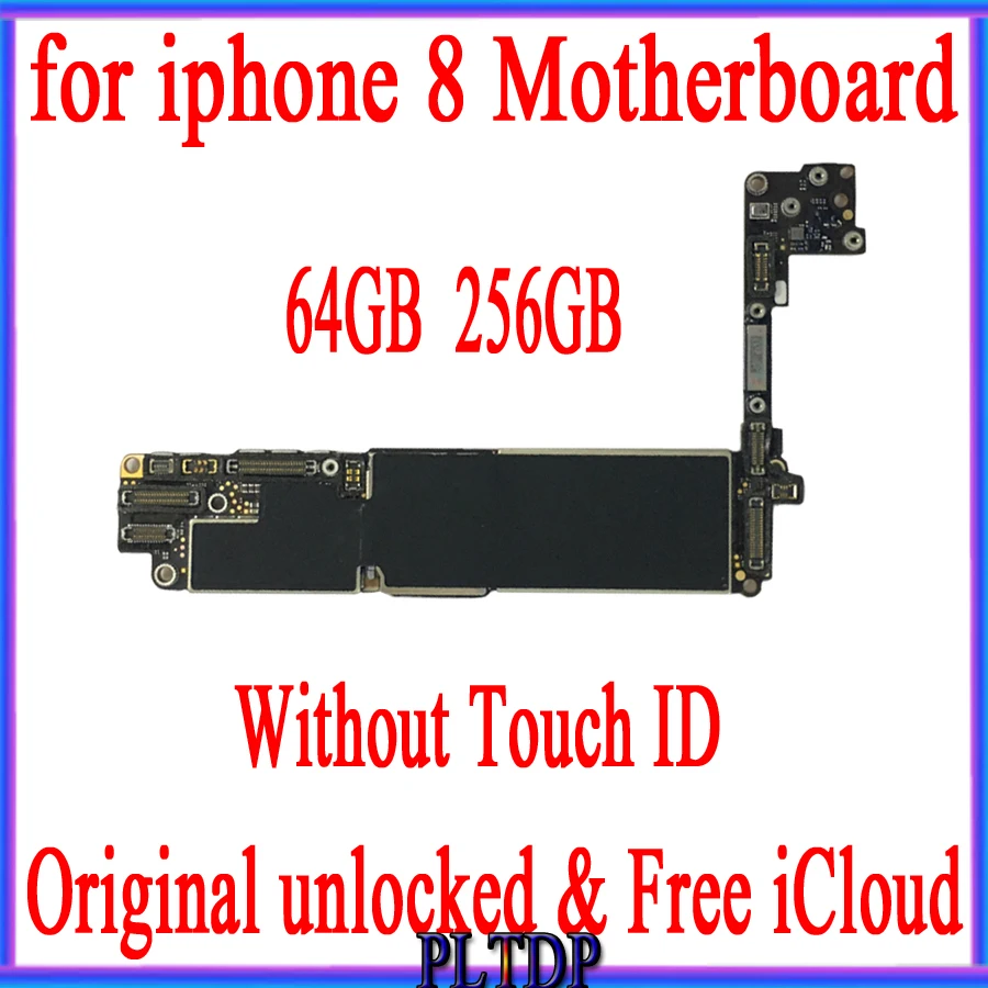 

New Arrival Original Motherboard For iPhone 8 4.7inch 64GB 256GB Factory Unlock Mainboard IOS Update Support No Touch ID