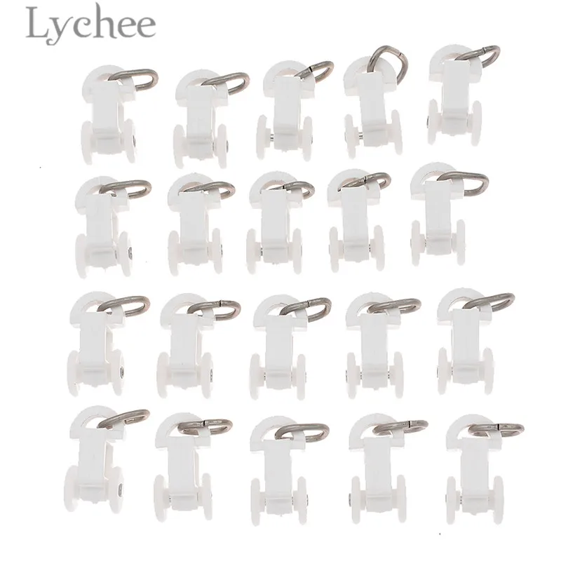 Lychee 20 шт. каркасные дорожки для штор крюковые ролики высокое качество