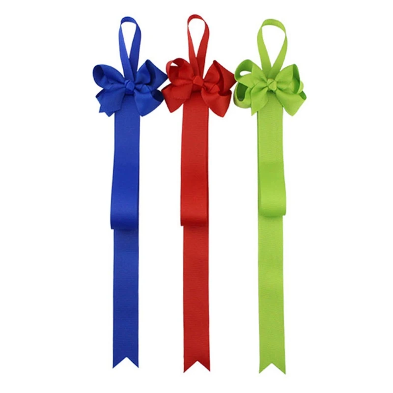 

10 pc Baby Girls Grosgrain Ribbon Bow Tie Hair Clip Holder Organizer Storage Display