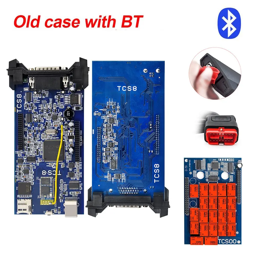 old case with BT 10 шт./лот CDP TCS CDP Pro Plus Bluetooth R3 с keygen. R1 активный для автомобиля/грузовика obd2 диагностический инструмент автоматический считыватель кода - Цвет: old case with BT