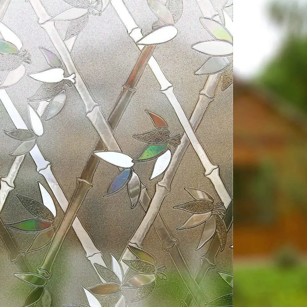 

Funlife 3D window film no glue static glass film frosted window stickers bedroom window film privacy stickers bamboo 60x200cm