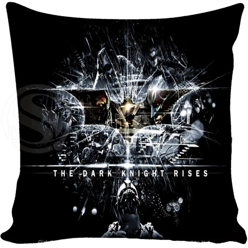 

Hot Custom Batman Logo Square Pillowcase Custom Zippered Bedroom Home Pillow Cover Case 35X35cm,40x40cm one side