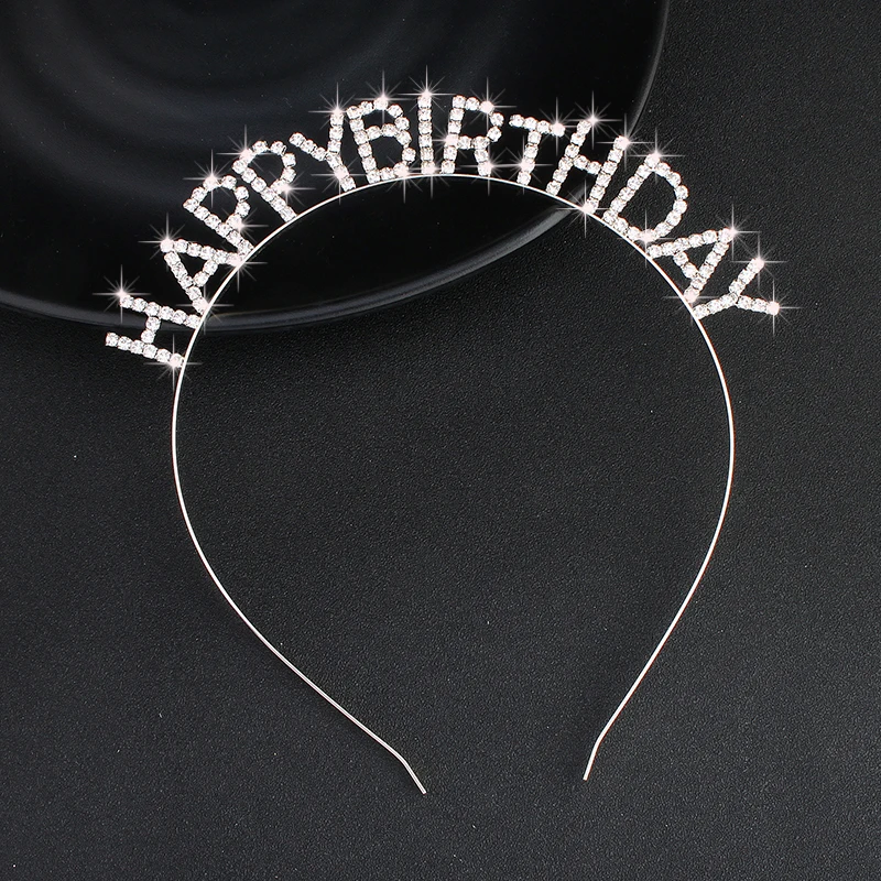Miallo Мода счастливый день рождения характер повязки для празднования дня рождения вечерние специальные Австрийские хрустальные аксессуары для волос ювелирные изделия