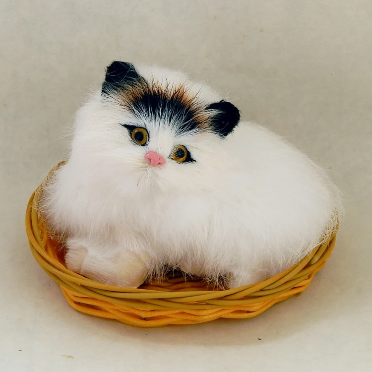 Simulation De Chat Blanc D Environ 10x9cm Mini Chat Blanc Avec Tete Noire Modele De Jouet Artisanat En Resine Polyethylene Accessoires Decoration De La Maison A1803 Aliexpress