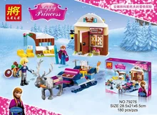 SY372/LELE 79276 Ice Kingdom Realm Kristoff/Princess Anna Sled Minifigures Building Compatible with legoe 41066 Toys