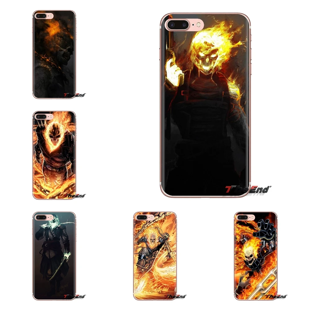 Силиконовый чехол для Xiaomi Mi4 Mi5 Mi5S Mi6 Mi A1 A2 5X 6X 8 9 Lite SE Pro Max Mix 2 3 2S fire car Ghost Rider Head Skull |
