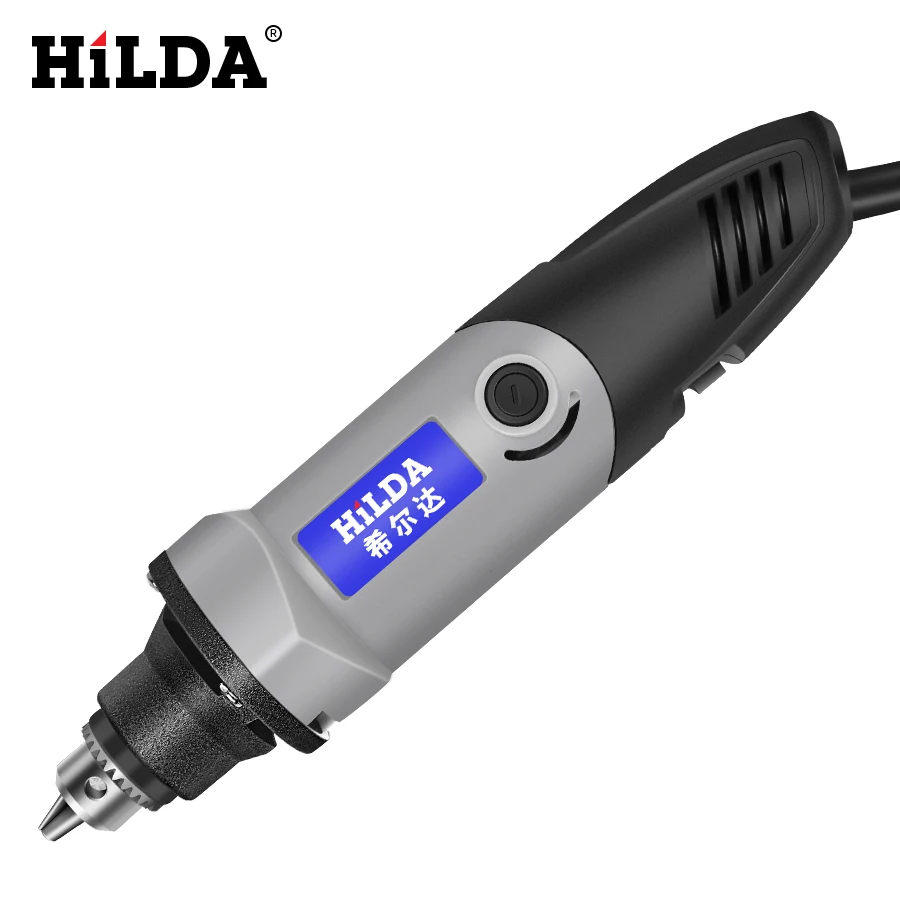 HILDA 400 Вт Мини электрическая дрель для Dremel вращающихся инструментов переменной скорости шлифовальный инструмент с гравировкой аксессуары