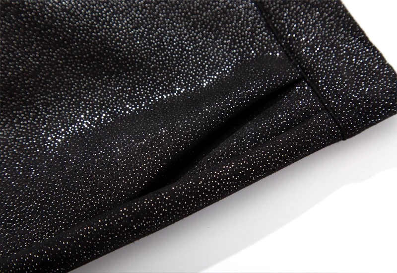 Shiny Sequined Leather Pants Women Skinny High Waist Suede Pants Women Stretch Black Trousers Women Pencil Pants 2018 New